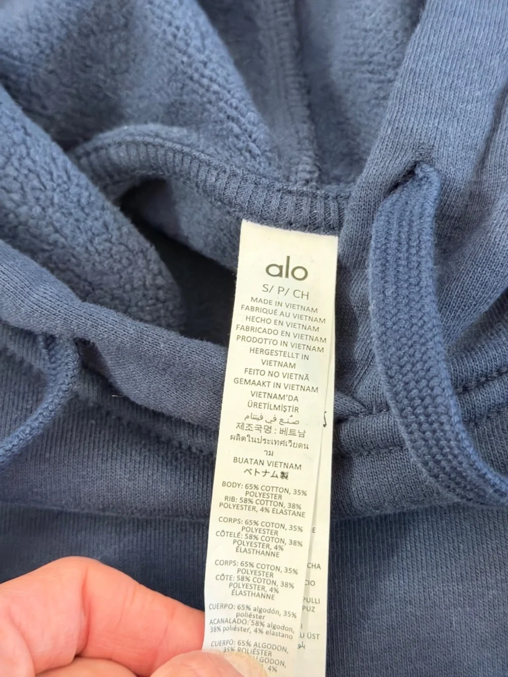 Alo Yoga Accolade Hoodie in Navy (Size Small)